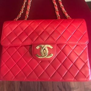 Chanel Red Lambskin Jumbo🔥❤️😍